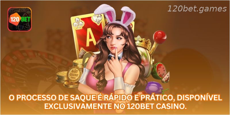 O processo de saque é rápido e prático, disponível exclusivamente no 120BET CASINO.
